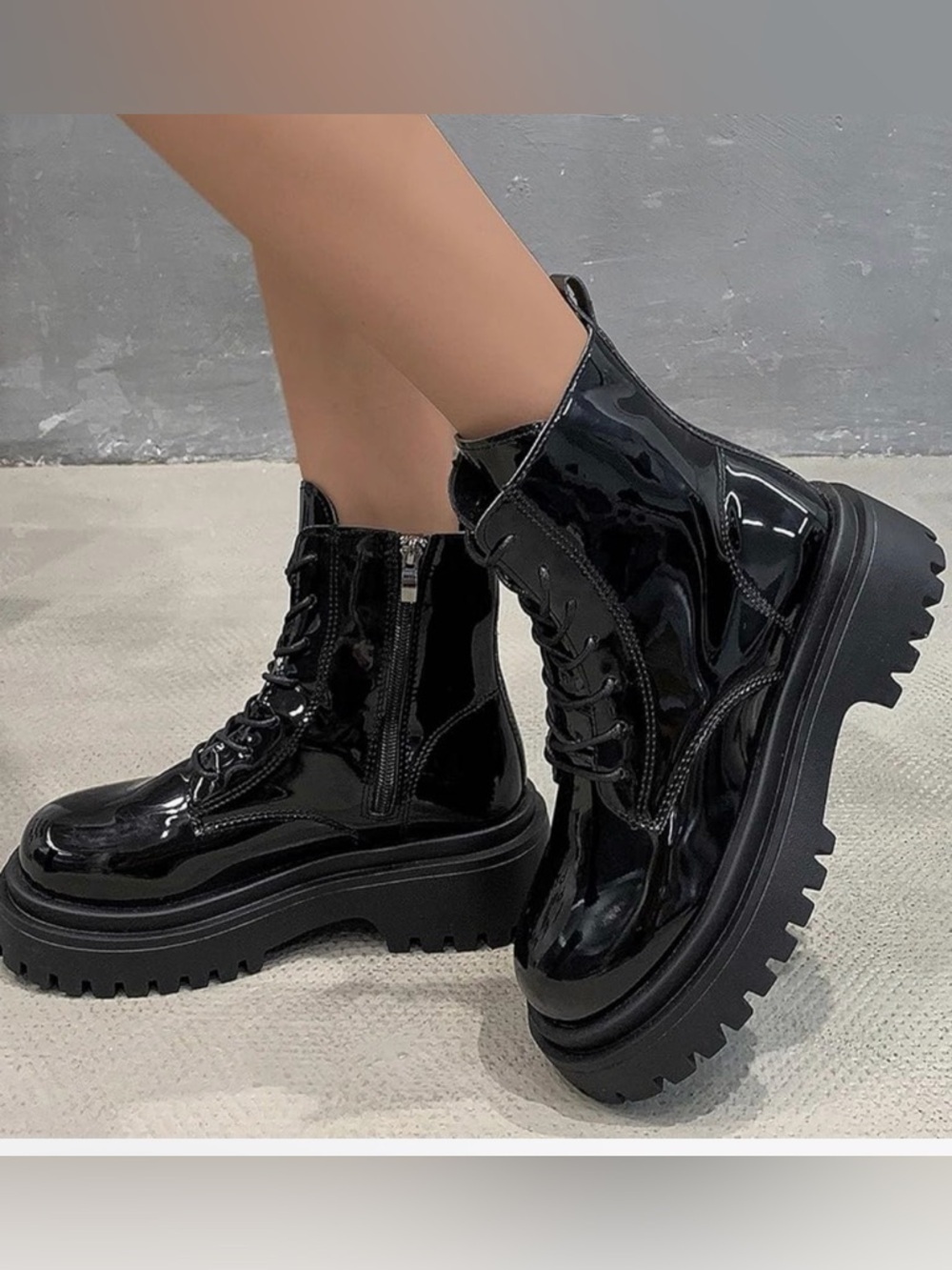 Rouge Helium Platform Combat Boots
